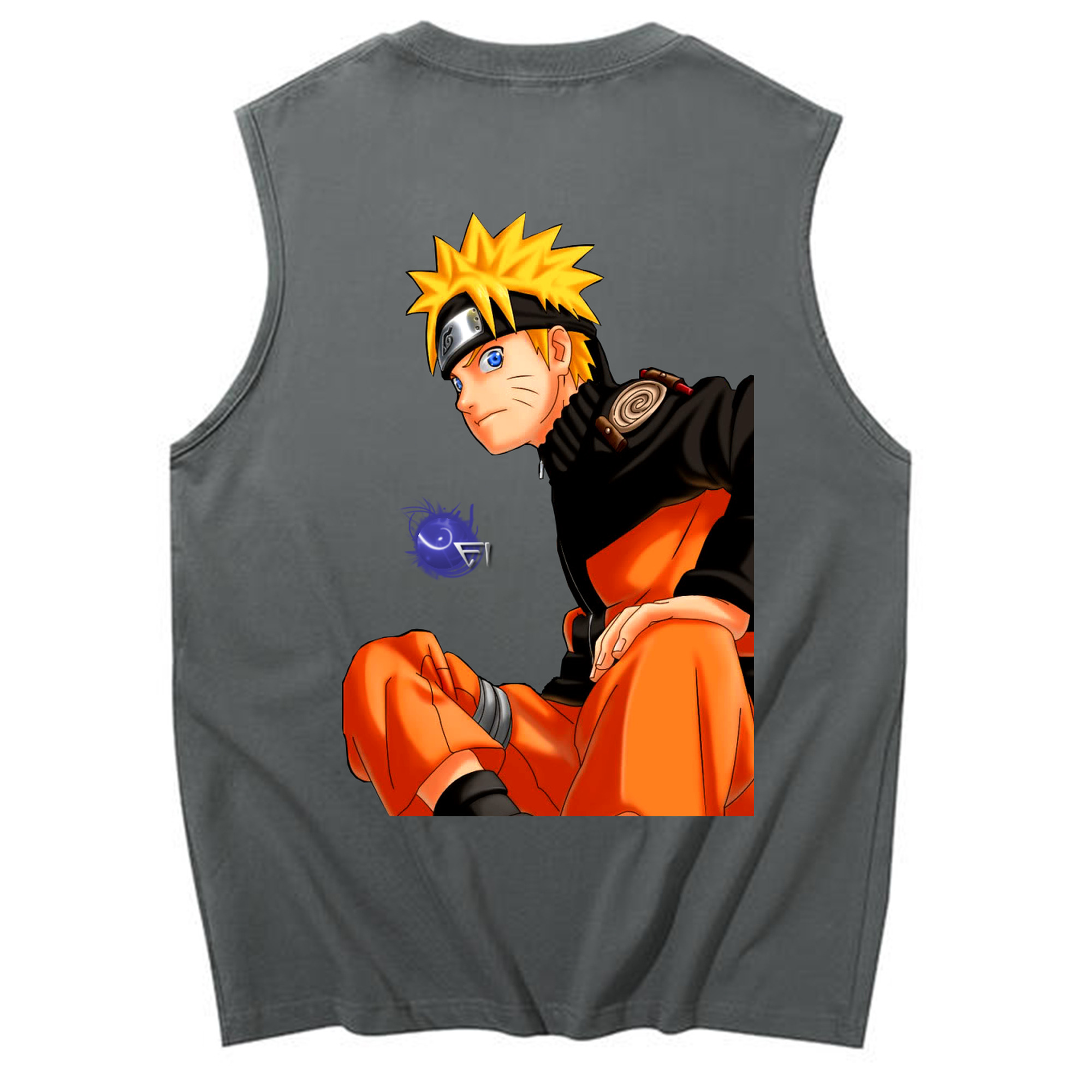 （画像用） NARUTO -ナルト- うずまき ナルト Uzumaki Naruto コットン100％タンクトップ（背面プリント）